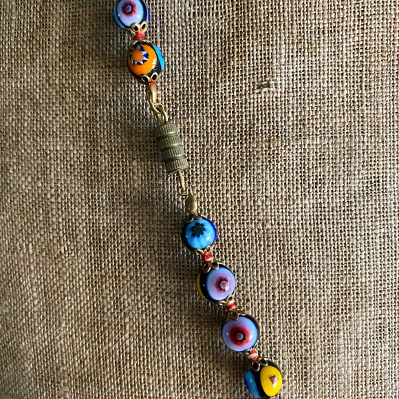 VTG Italian Murano Millefiori Glass Necklace - Picture 5 of 9
